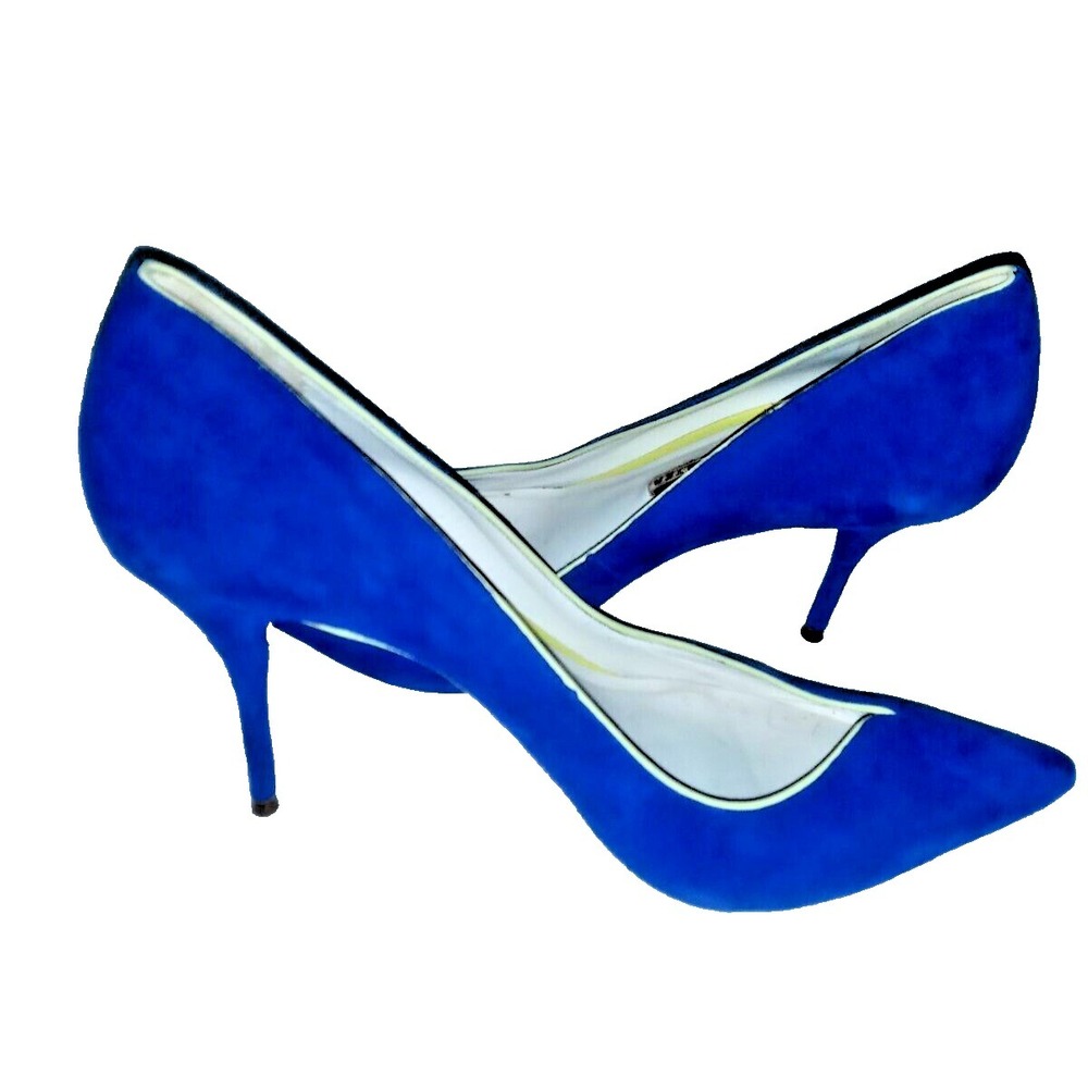 Sophia Webster Sz 40 Blue Suede Shoes 9 / 9.5 US   Made in Brazil Heels Stiletto